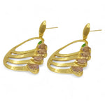 Twin Elegance Earrings Amethyst Peacock Silhouette Earrings 18k sterling vermeil demi-fine jewelry