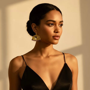 Twin Elegance Earrings Garnet Peacock Passion Pear Hoop Set 18k sterling vermeil demi-fine jewelry