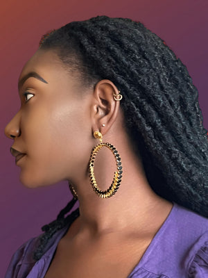 Twin Elegance Earrings Gold Circle of Friends Endless Garnet Hoops (Copy) 18k sterling vermeil demi-fine jewelry