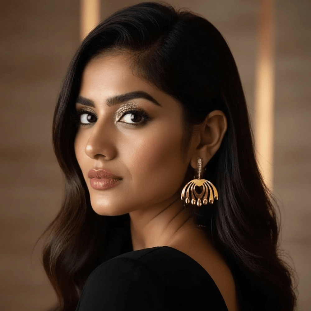 Twin Elegance Earrings Golden Allure Peacock Earrings 18k sterling vermeil demi-fine jewelry