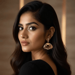 Twin Elegance Earrings Golden Allure Peacock Earrings 18k sterling vermeil demi-fine jewelry