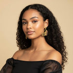 Twin Elegance Earrings Peacock Silhouette Earrings 18k sterling vermeil demi-fine jewelry