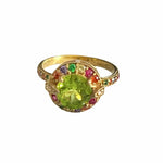 Twin Elegance Ring Candy Crush Peacock Gemstone Ring 18k sterling vermeil demi-fine jewelry