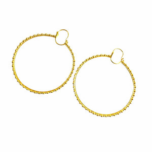 Twin Elegance Earrings Gold Cannon 18k sterling vermeil demi-fine jewelry